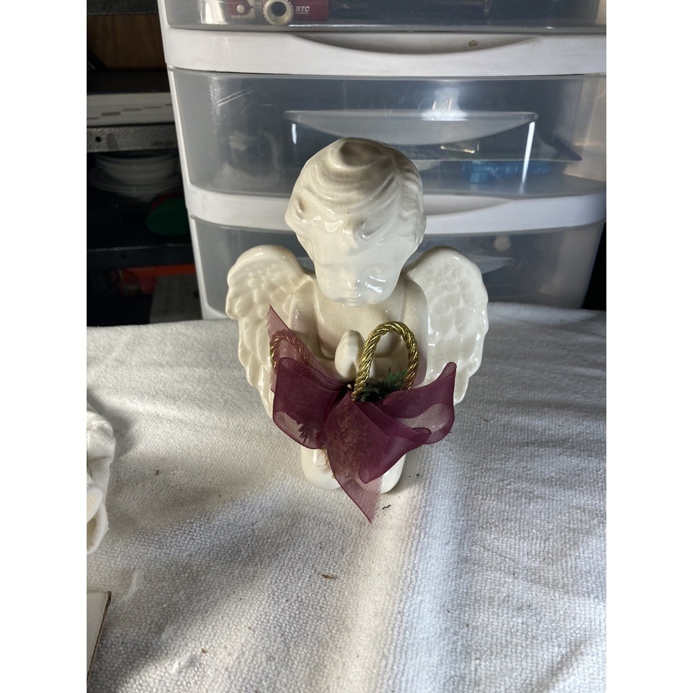 Vintage Winged Angel Baby Praying
